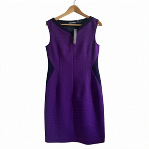 T Tahari Libby Shift Dress Purple Sky